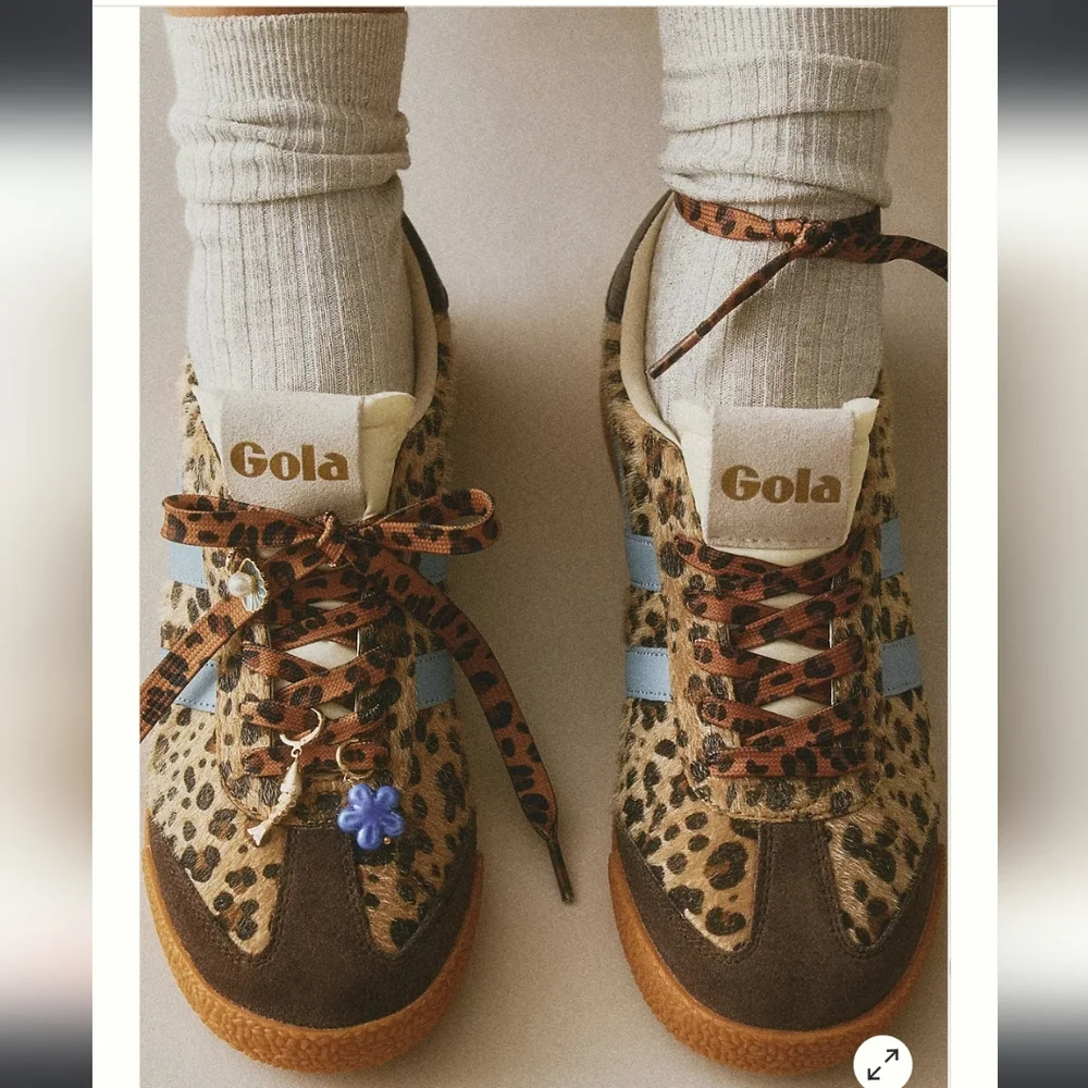 Gola Women's Leopard Print Sneakers with Blue Accents Retail $110.00US - Picture 4 of 16